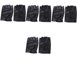 Conjunto De 4 Pares Luvas Masculinas Sintéticas Sem Dedos Para Fitness, Luvas Antiderrapantes De Meio Dedo Para Ciclismo