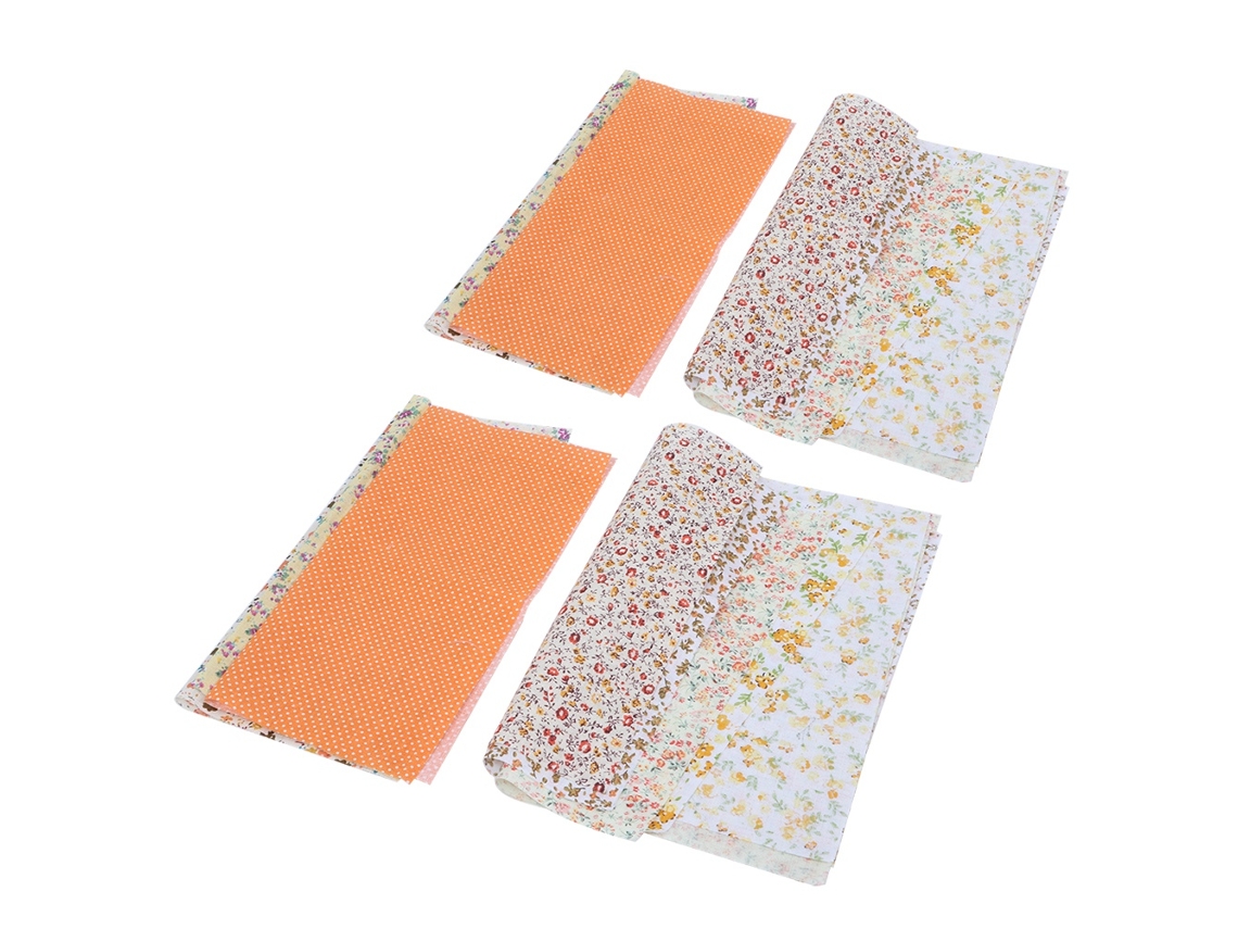 2 Sacos de Tecido de Algodão Estampado para Costura, Patchwork e Bordado
