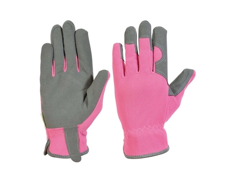 Luva De Jardim Rosa/gri Tama M Verdemax