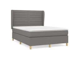 Box Spring Bed, Box Spring Beds Vidaxl Cinzeto Tecido (140 X 190 Cm)