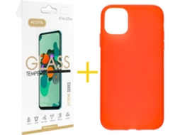 Kit Capa + Película iPhone 12 « 12 Pro Skyhe Silicone Vermelho