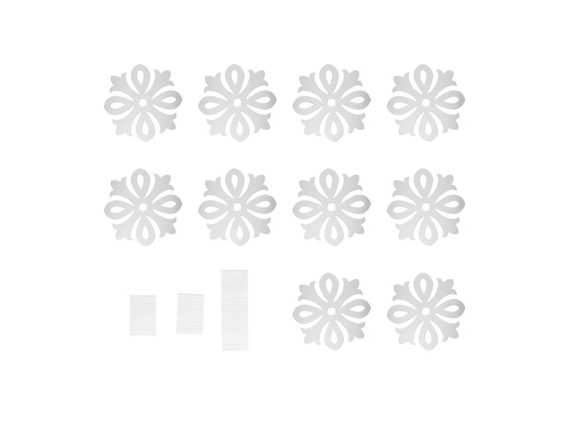 Adesivos decorativos modernos Baok-stickers para espelho, faça você mesmo, para teto e parede da sala de estar e painel de TV, cor prata.