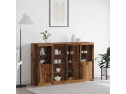 Vidaxl Aparador Led Madeira Antiga 163 X 37 X 100 Cm