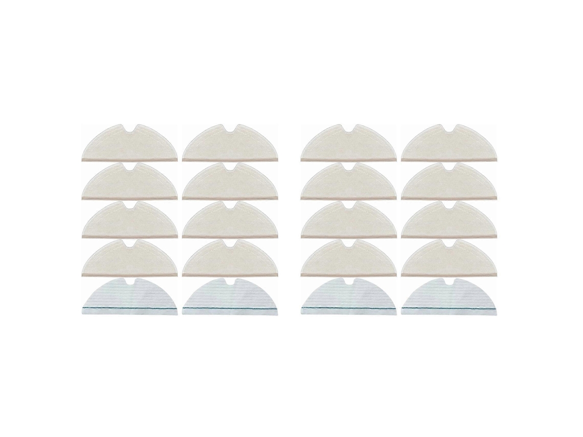 Conjunto De 20 Panos De Limpeza Para Aspirador Robô Roborock Q5 Pro/q8 Max/q8 Max+/q7/q7+/q7 Max/q7 Max+/s5/s50/s51/s55/s5 Max_ptg