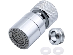 Aerador de Grifo Giratorio 360° de Latón, 2 Modos Ajustables, Adaptador de Boquilla para Rosca Externa M22 o Interna M24