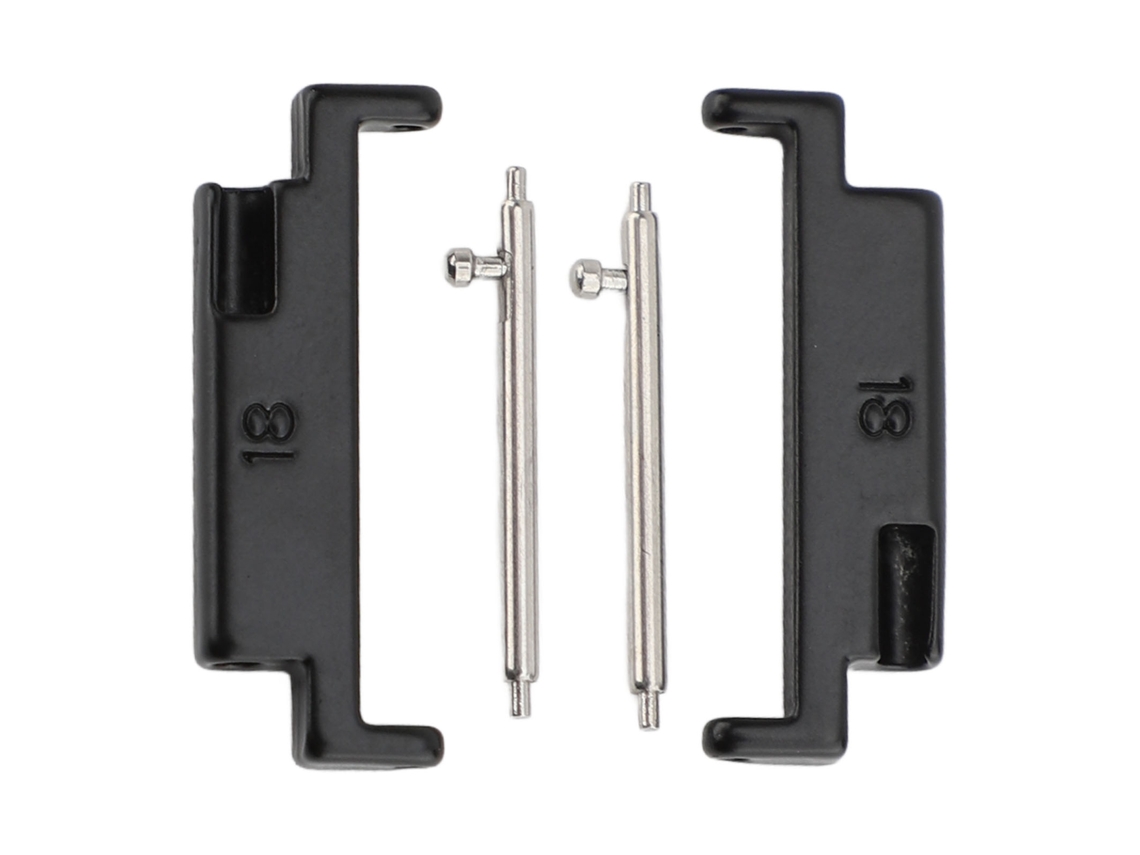 Adaptador De Pulseira De Metal Aço Inox Para Pulseiras 18 22mm Preto 1 Par