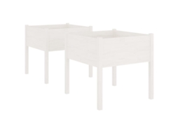 Garden Planter, Garden Planters Vidaxl Branco Madeira De Pinho (n/a)