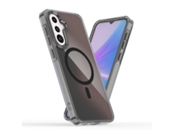Capa Magnética Hexinyigjly Para Para Samsung A16, Translúcida Anti-amarelecimento Com Magsafe, Antichoque Preto