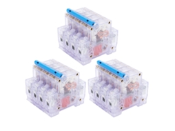 Laxiscreed Disjuntor Air Switch Dz47-63 4p 6-63a Com Caixa Transparente Para Proteção Elétrica Doméstica