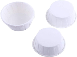 Formas para Muffin Lurelia, 100 unidades, Papel Vegetal, Branco, para Muffins e Cupcakes