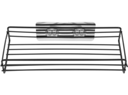 Prateleira De Parede Fuoyloo Para Banheiro, Em Metal, Aço Inoxidável Preto, Resistente À Ferrugem E Sem Necessidade De