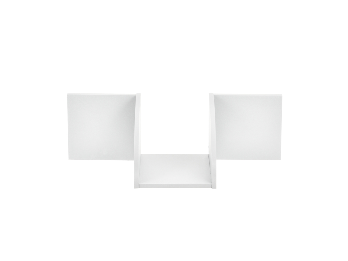 Estante de Parede de Design Retro Branca Mate 60 9X19 5X19 5Cm [EN.CASA]