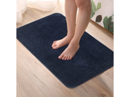 Tapete de Banho LUUCOZK Antiderrapantes Absorventes Secagem Rápida Poliéster Azul (60x110cm)