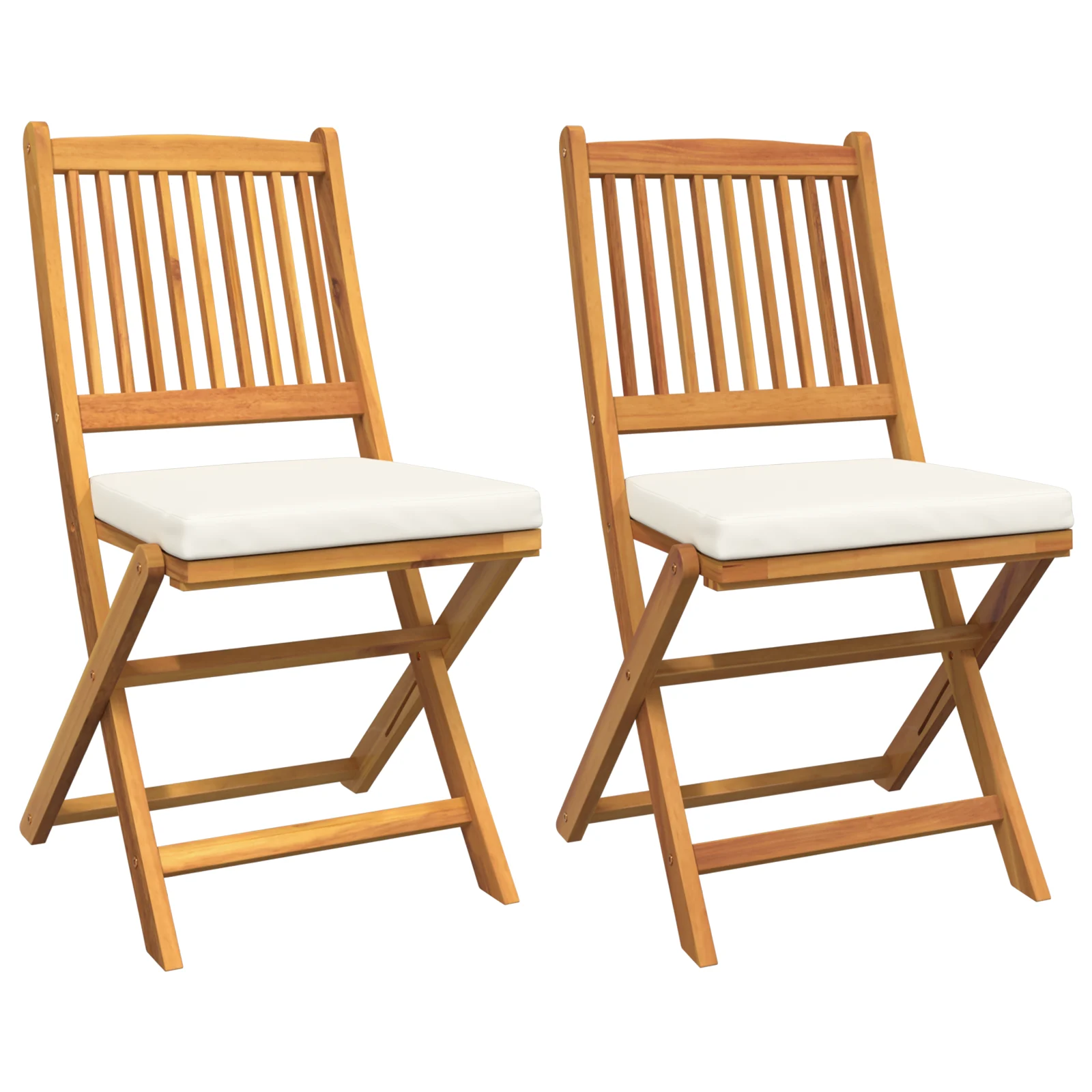 Conjunto 2 Assentos Exteriores Vidaxl Castanho Madeira De Acácia Maciça (49 X 57,5 X 92cm)