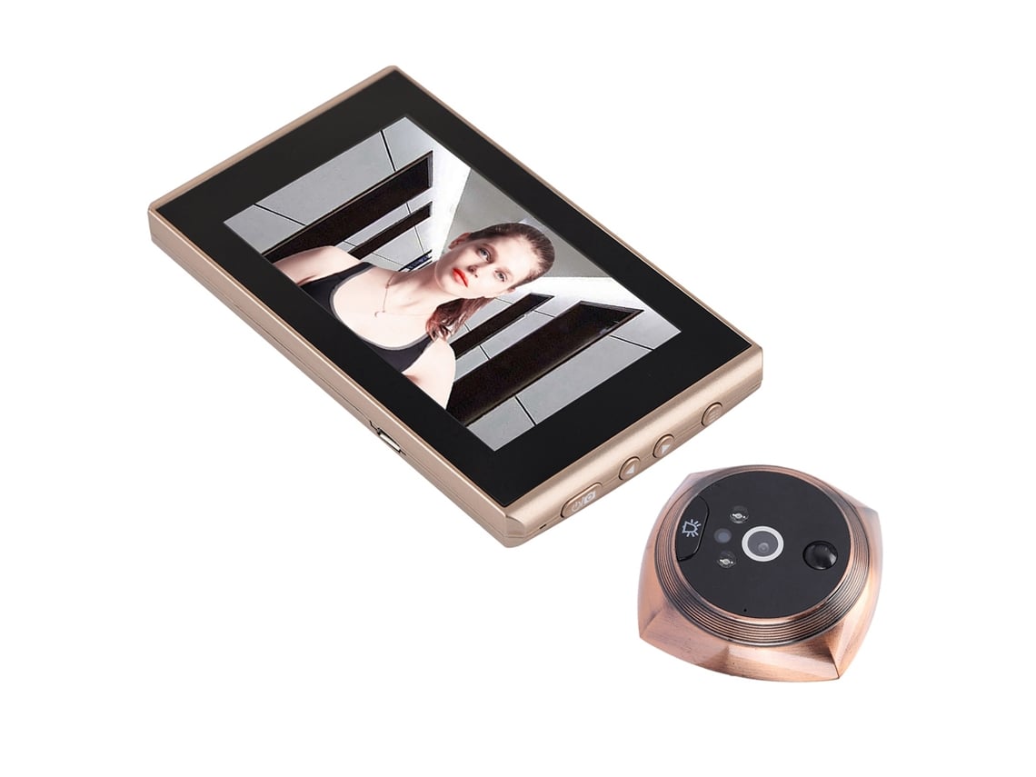 Campainha E Sensor De Porta Digital 4300e Com Tela Lcd De 4,5 Polegadas E 2 Milhões De Pixels E Visão Noturna. Brilvibera