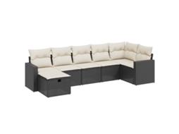 Garden Sofa Set, Garden Sofa Sets Vidaxl Preto Rattan / Vime (n/a)