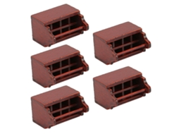 Primerox 5pcs Caixa de Ferramentas Miniatura em Madeira de Pinho Estilo Fofo Retrô para Casinha de Bonecas