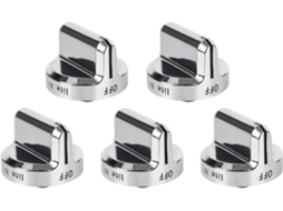 Conjunto de 5 botões de controle para lareira e forno, peça de reposição 316564509, compatível com Frigidaire.