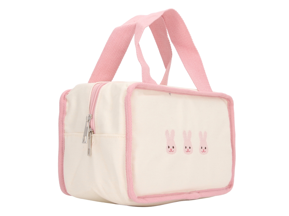Mali bolsa Térmica para Bento com Padrão de Animal Bordado Insulada para Lanche e Viagem
