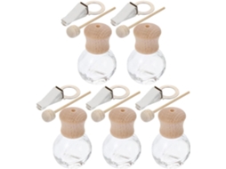 Conjunto De 5 Frascos Difusores De Perfume Para Carro Com Clipe, 10ml, Design Alto E Plano.