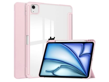 Capa Para Tablet De Couro Inteligente Tpu Transparente De 3 Dobras Pure Color Saisiyiky