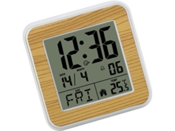 Despertador Lcd A Bateria Com Visor De Data, Dia E Temperatura (formato 12/24 Horas), Controle De Voz