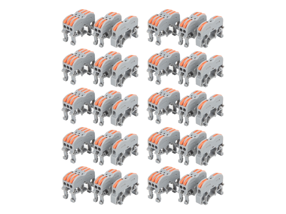 30 Peças Conector De Cabo Compacto De Rail Para Conexão Rápida Terminal De Fiação 250v Para Iluminação