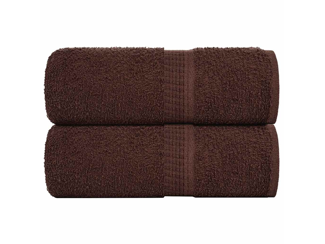 Vidaxl Toalhas De Rosto Frogn 2 Peças Marrom 30x30 Cm 360 G/m²