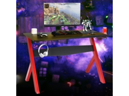 Mesa de Jogos e Computador com Suporte para Copo, Fone de Ouvido e Mouse Pad para Escritório Ou Sala de Jogos NORTHIX