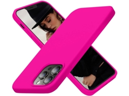 Capa iPhone 13 HONXINM Ultrafina Rosa Choque