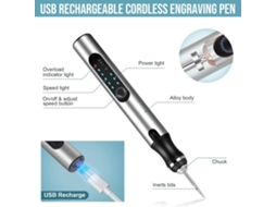 Máquina De Gravação E Escultura Multifuncional, 3 Níveis De Ajuste, 44 Acessórios, Usb Recarregável, Para Metal, Vidro, Pedra, Madeira