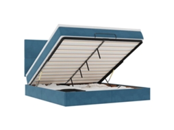Cama otomana VIDAXL Azul Veludo