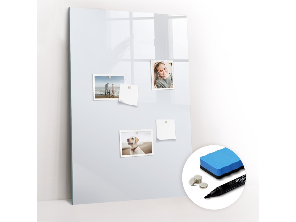 Quadro Magnético Cor Branco Escuro Para A Sala De Estar Espelharte (60x90 Cm)
