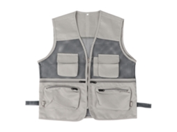 Chaleco de Pesca S/MARCA, Transpirable, Resistente, Grande Capacidade, Leve, Cinza