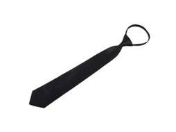 2026 corbata Clip on Negra de Seguridad para Hombres Y Mujeres Doorman Mayordomo Mate Accesorio Funeral Poliéster Cremallera
