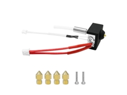 Kit de 25 bicos hotend GOKOCO para impressoras 3d Neptune 3 Pro, com termistor e capa silicone