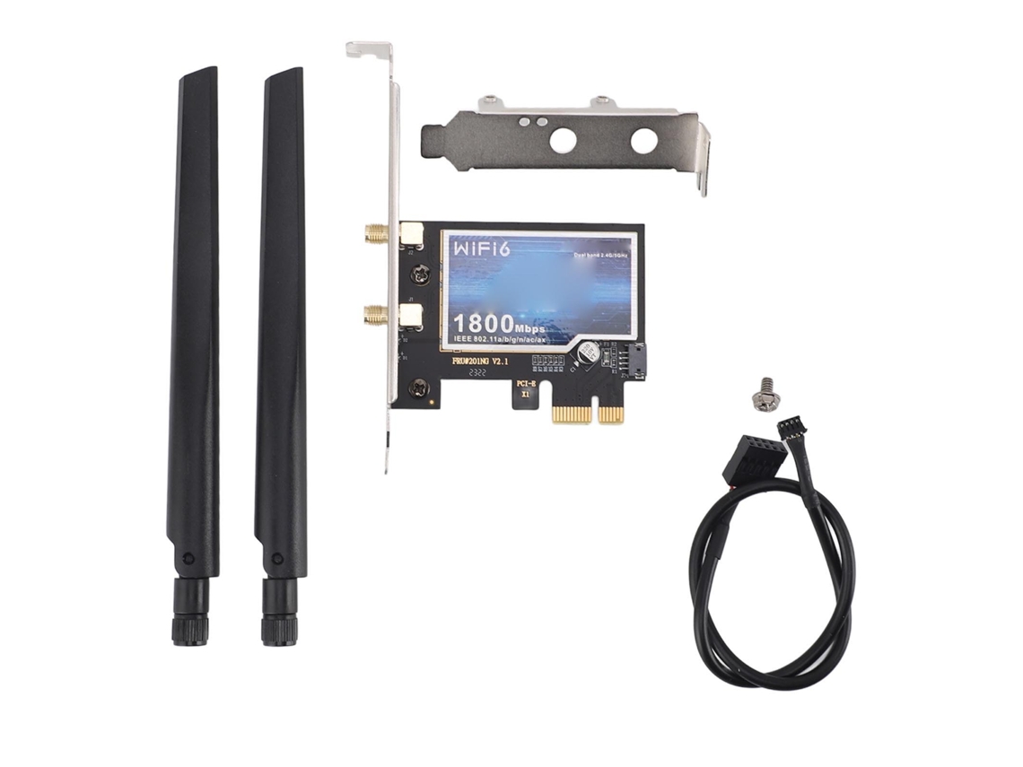Placa De Rede Sem Fio (banda Dupla Gigabit) Ax1800 Pcie Para Desktop
