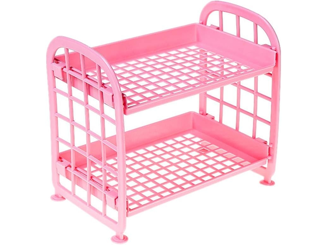 Prateleira De Canto Para Champô E Gel De Banho - Organizador De Duche Rosa