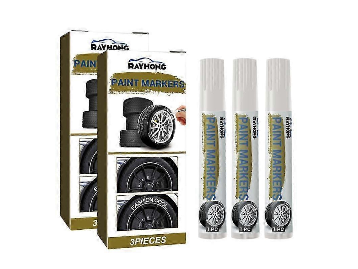 Marcador De Tinta Permanente A Base De Óleo, À Prova Dágua, Para Pneus De Carro E Bicicleta, Branco. Loja Olysi