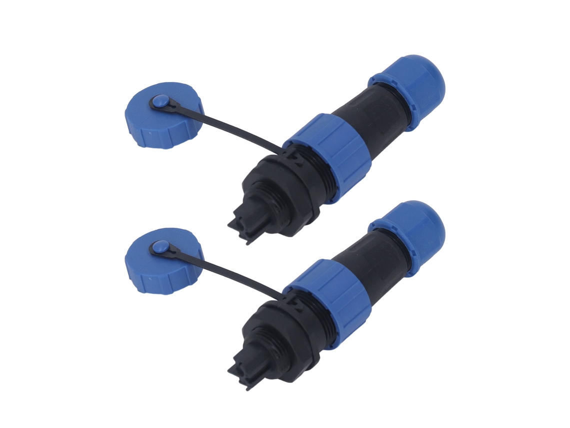 Conector De Cable Aéreo Socket Lp13 Sin Soldadura Ip68 Impermeable Hembra Macho Tuerca Posterior 2 Pines 5a 380v