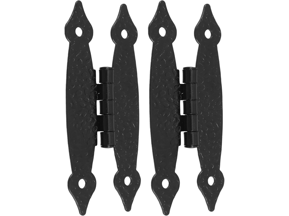 Conjunto De 2 Dobradiças Ferro Antigo Para Armário, 3, 5 Polegadas, Pretas, Com Desempenho Confiável Para Portas De