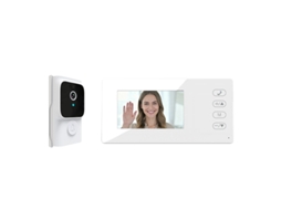 Campainha de Vídeo Y8u Alimentada por Bateria Tela 3,5 Polegadas, Sem Wi fi, Intercomunicador em GOKOCO