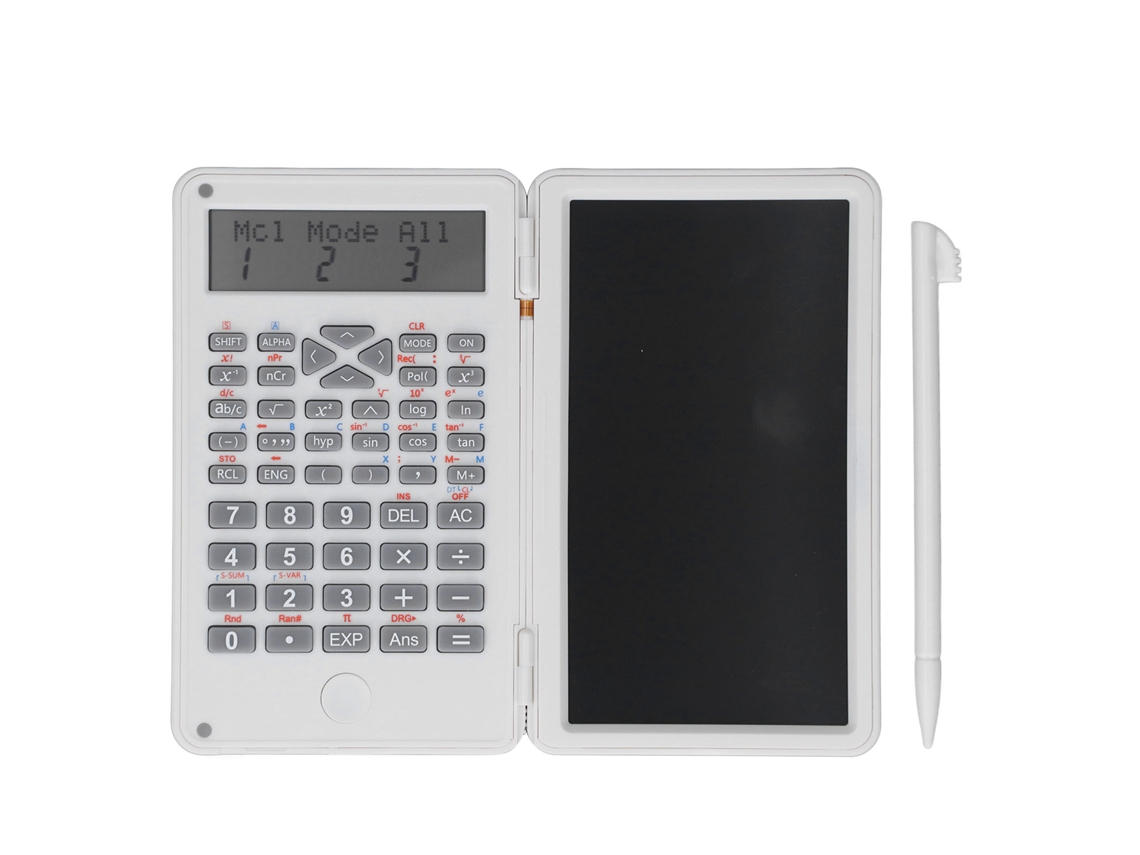 Mali calculadora Científica Multifuncional com Tábua de Escrita Apagável para Escritório e Educação Branco