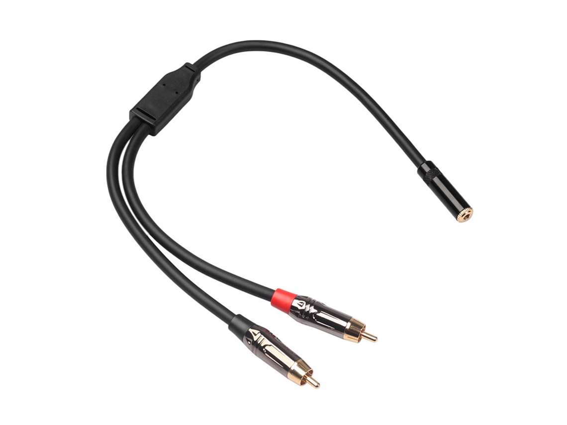 Cabo de Áudio HiFi 3.5mm para Rca com Condutor de Cobre Sem Oxigênio Mali