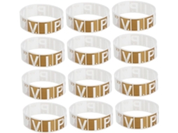 Homsfou 300 - Pulseiras de Papel Confortáveis para Eventos VIP, Impressão Dourada e Transparente para Feiras e Festas