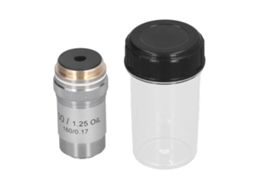 Objetivo Acromático 100x Lente Microscopio Potencia Alta Interfaz 20.2mm Latón Cromado