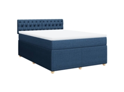 Box Spring Bed, Box Spring Beds Vidaxl Azul Tecido (160 X 200 Cm)
