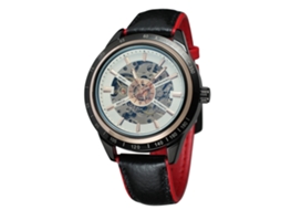 Relógio Circular com Pulseira de Couro Automático Masculino Forsining S/MARCA