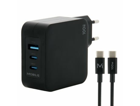 Carregador para tablet MOBILIS 001365 (Preto - USB-C)