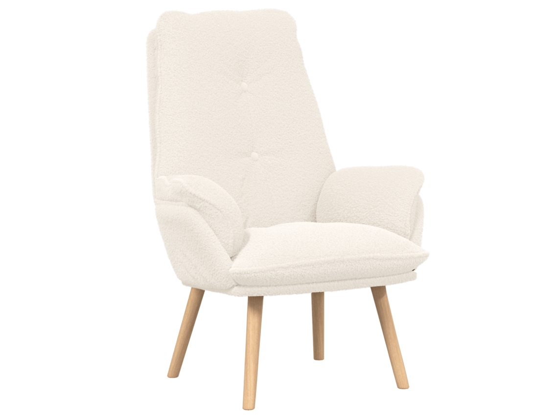 Conjunto 1 Poltrona Vidaxl Creme Poliéster (69 X 74 X 93 Cm)